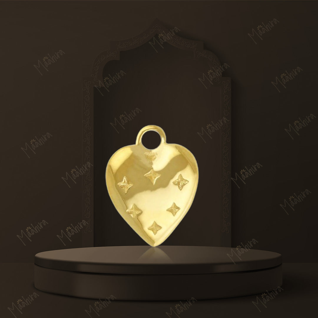 Minimalist 14K Yellow Gold Heart Charm