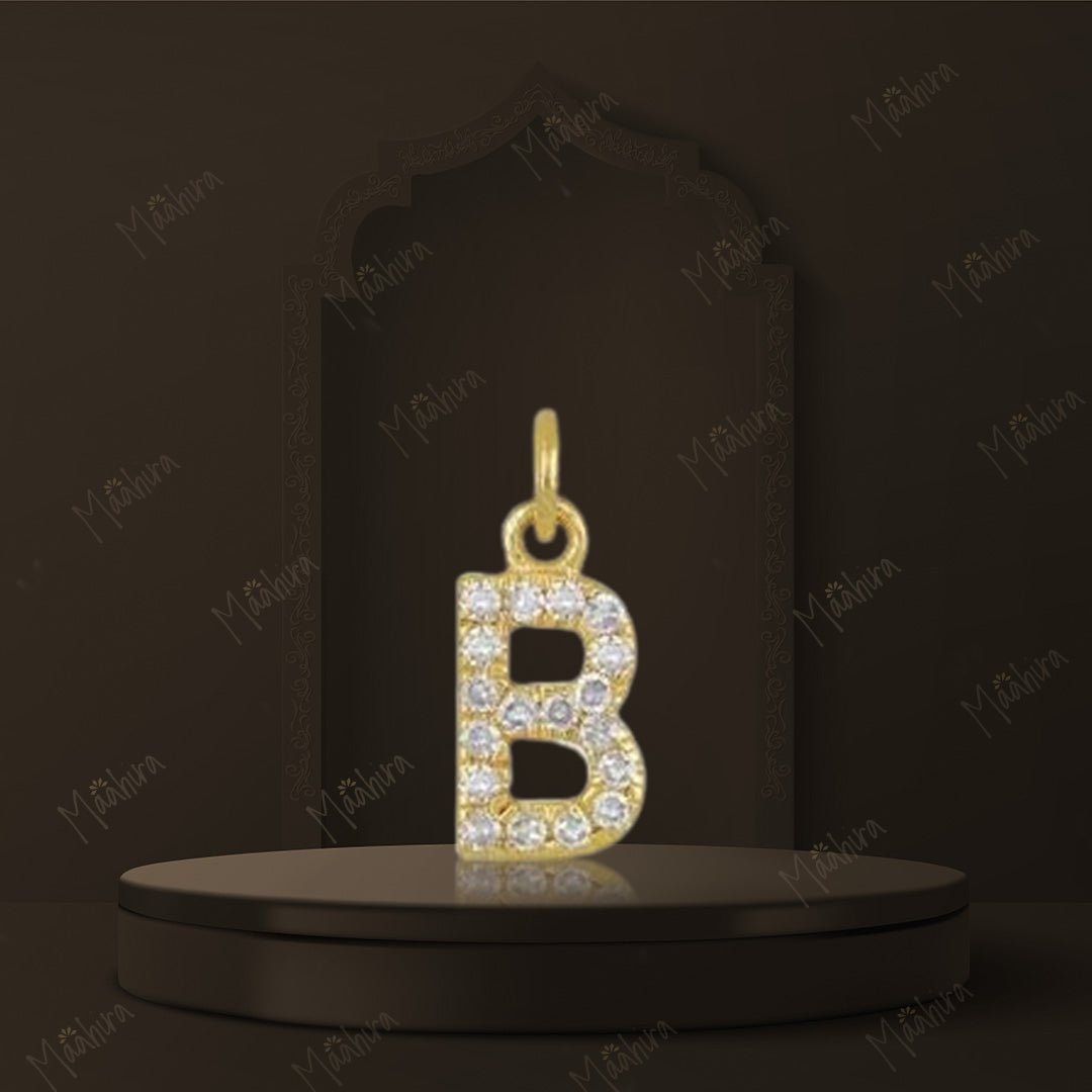 "B" Diamond Charm