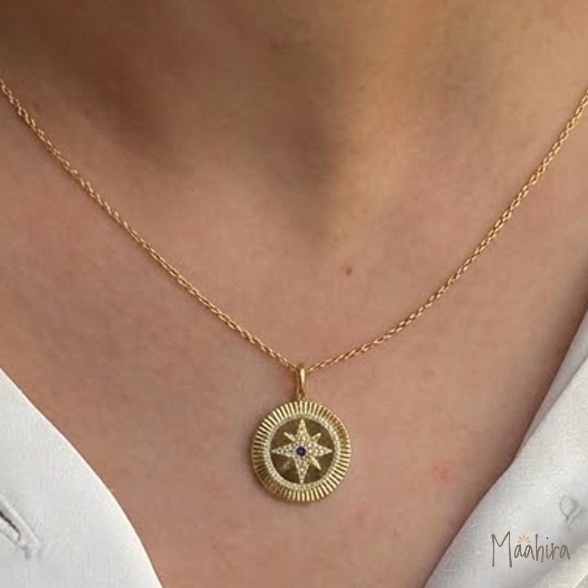 Blue Sapphire Star Pendant