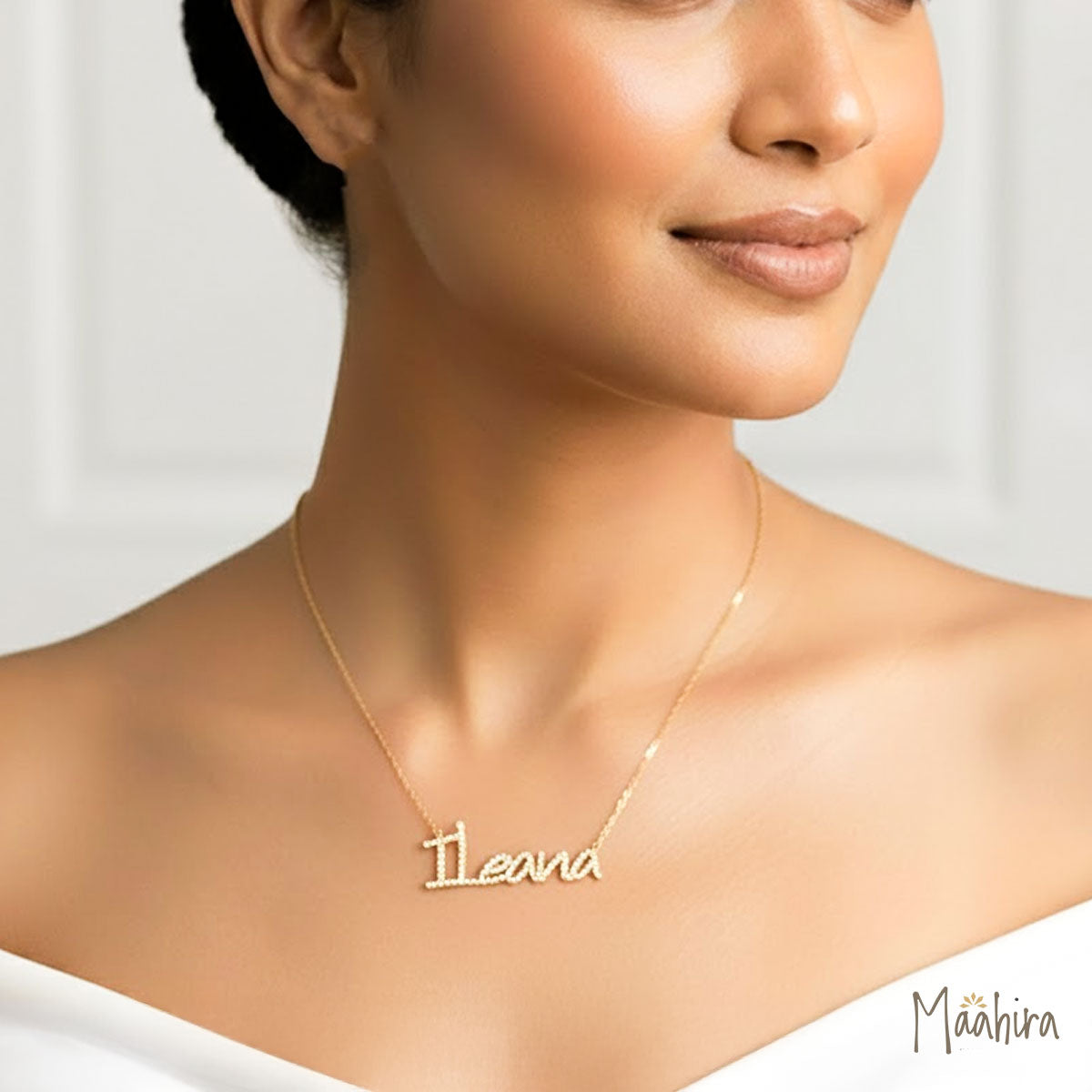 Diamond Ileana Personalized Name Necklace