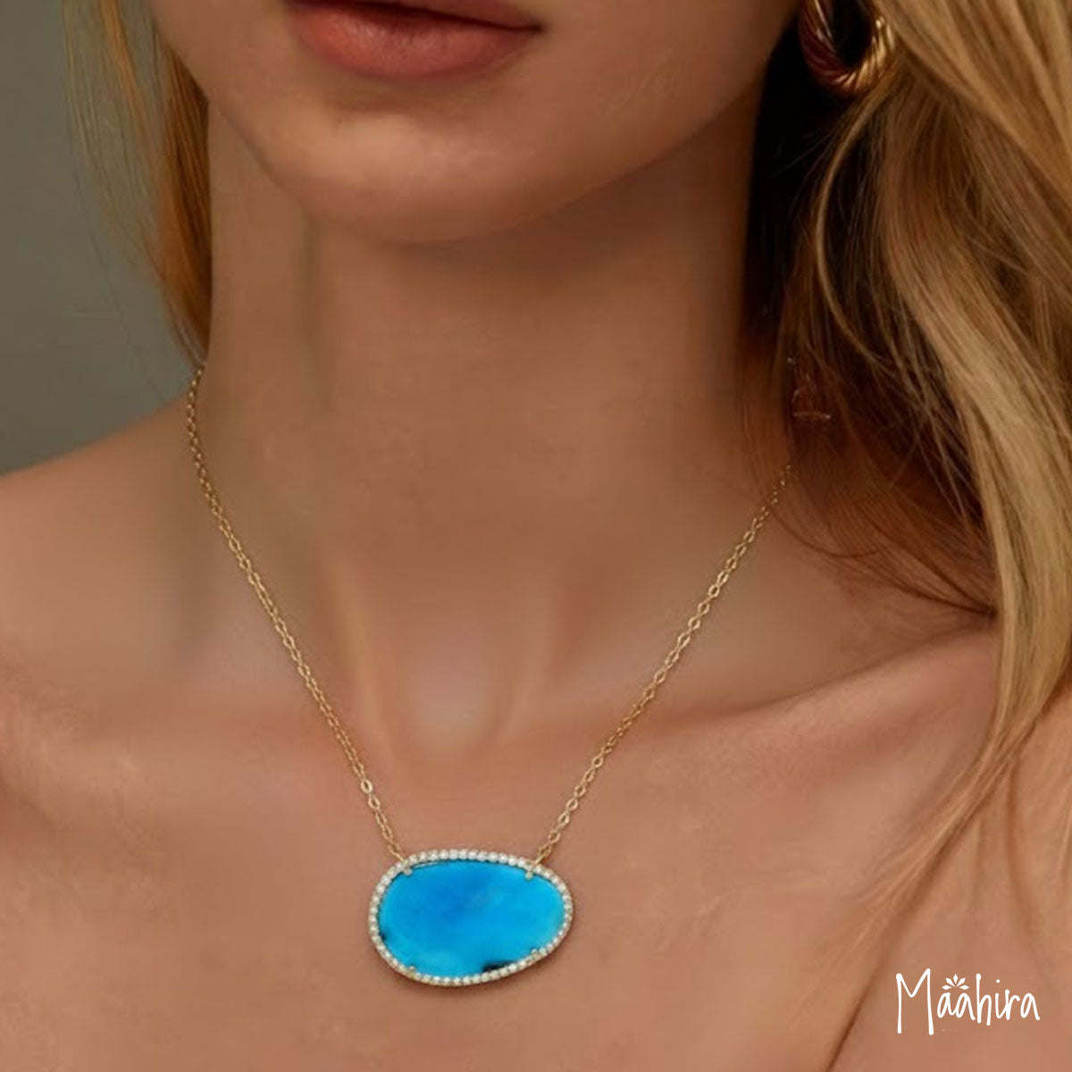 Diamond Turquoise Necklace