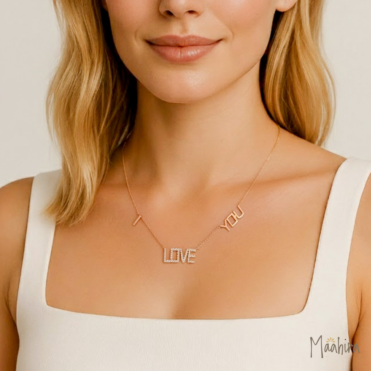 I Love You Name Tag Necklace