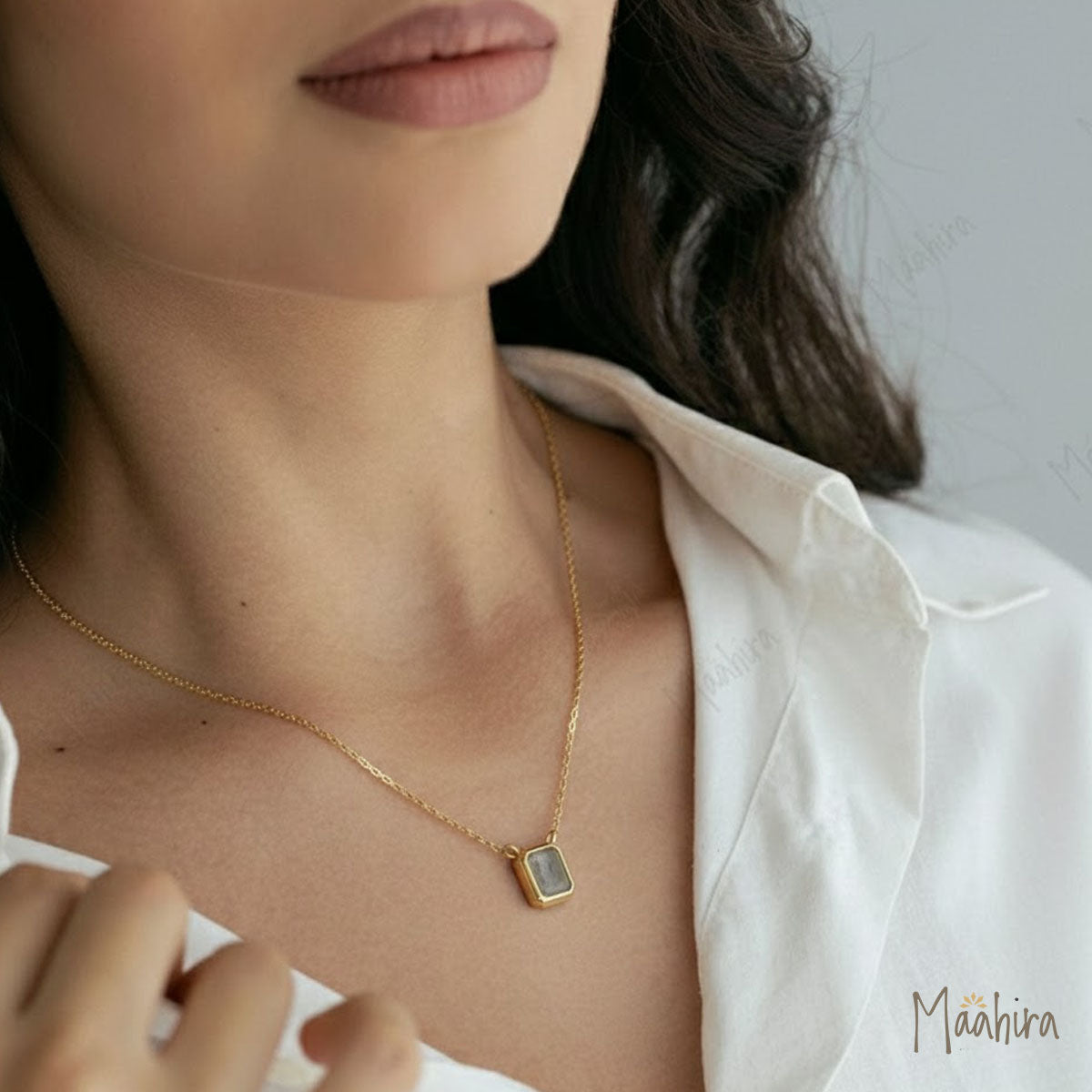 Labradorite 6x8mm Necklace