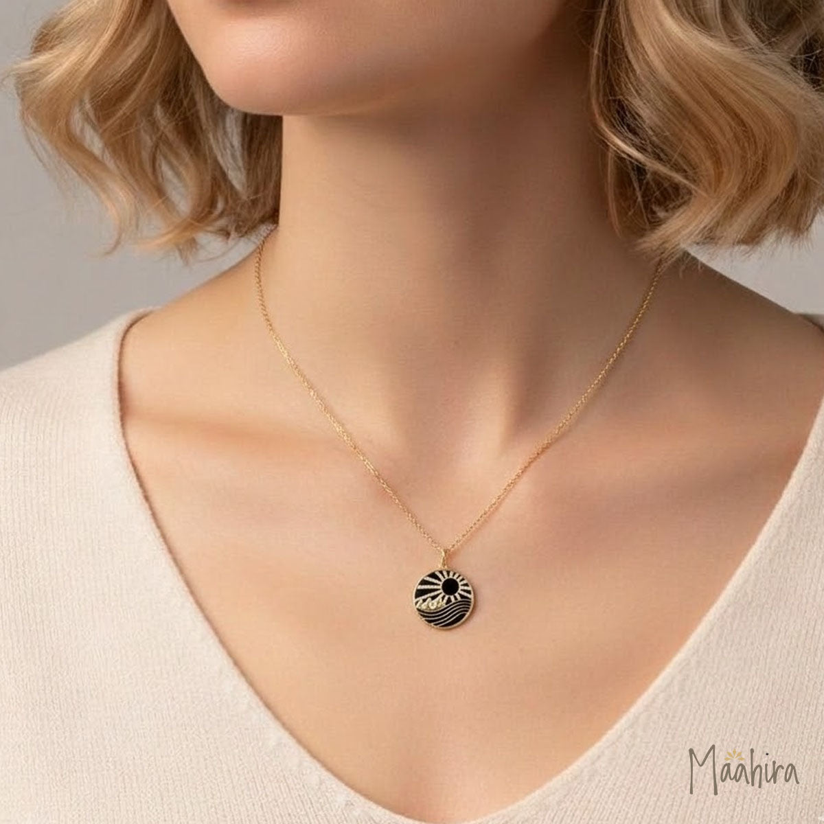Black Beauty Onyx diamond Pendant