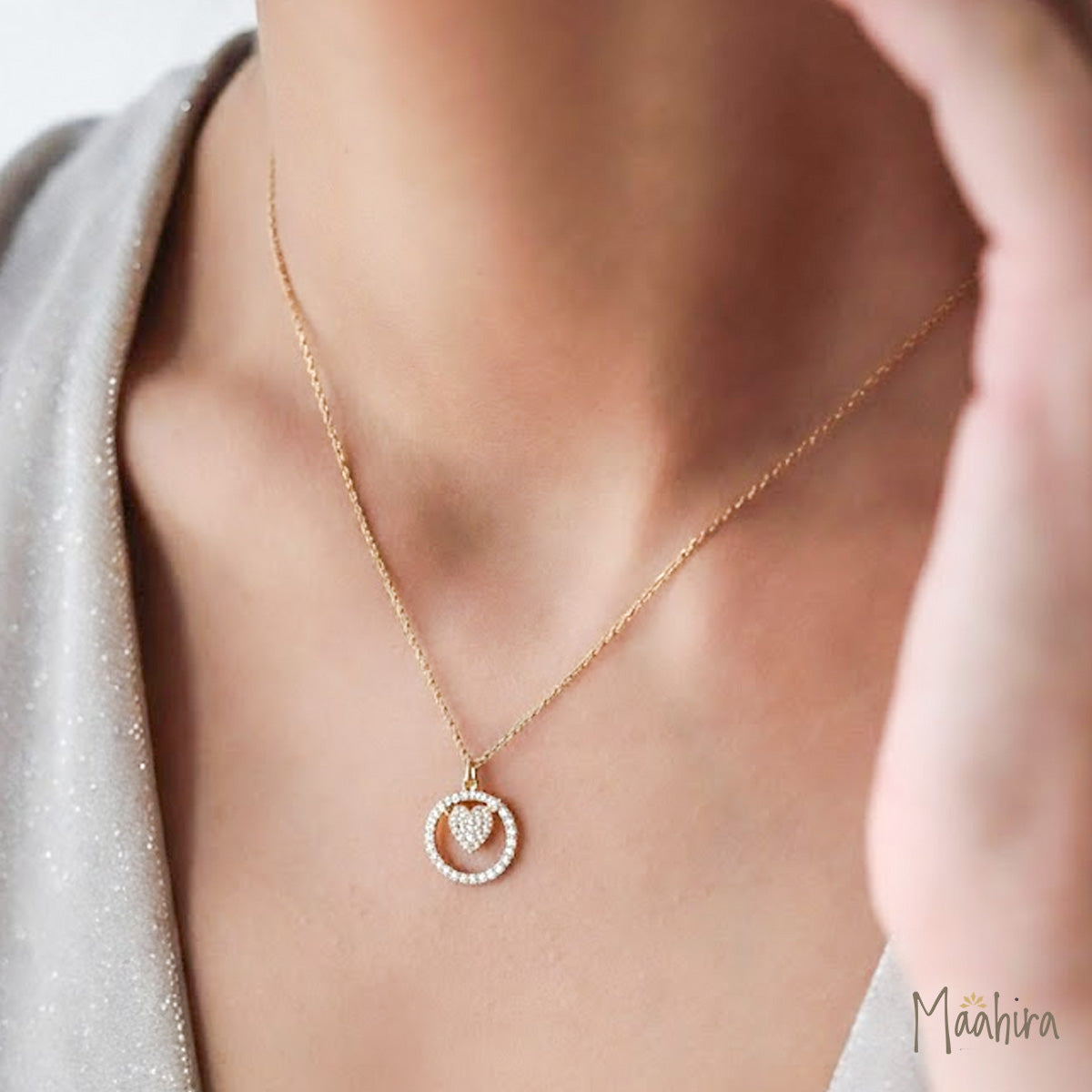 Ringed Heart Necklace