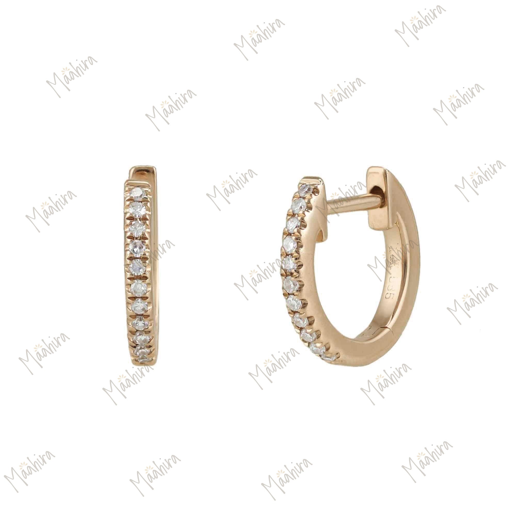Stylish Huggies Diamond Studs For Multiple Occassion