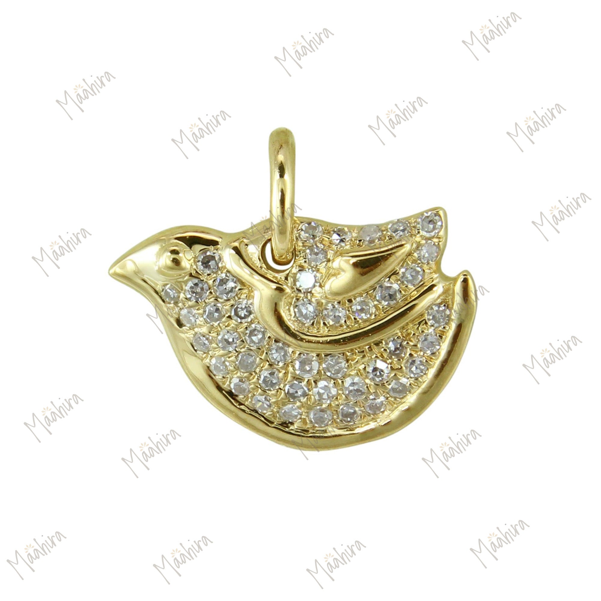 Diamond Bird Charm