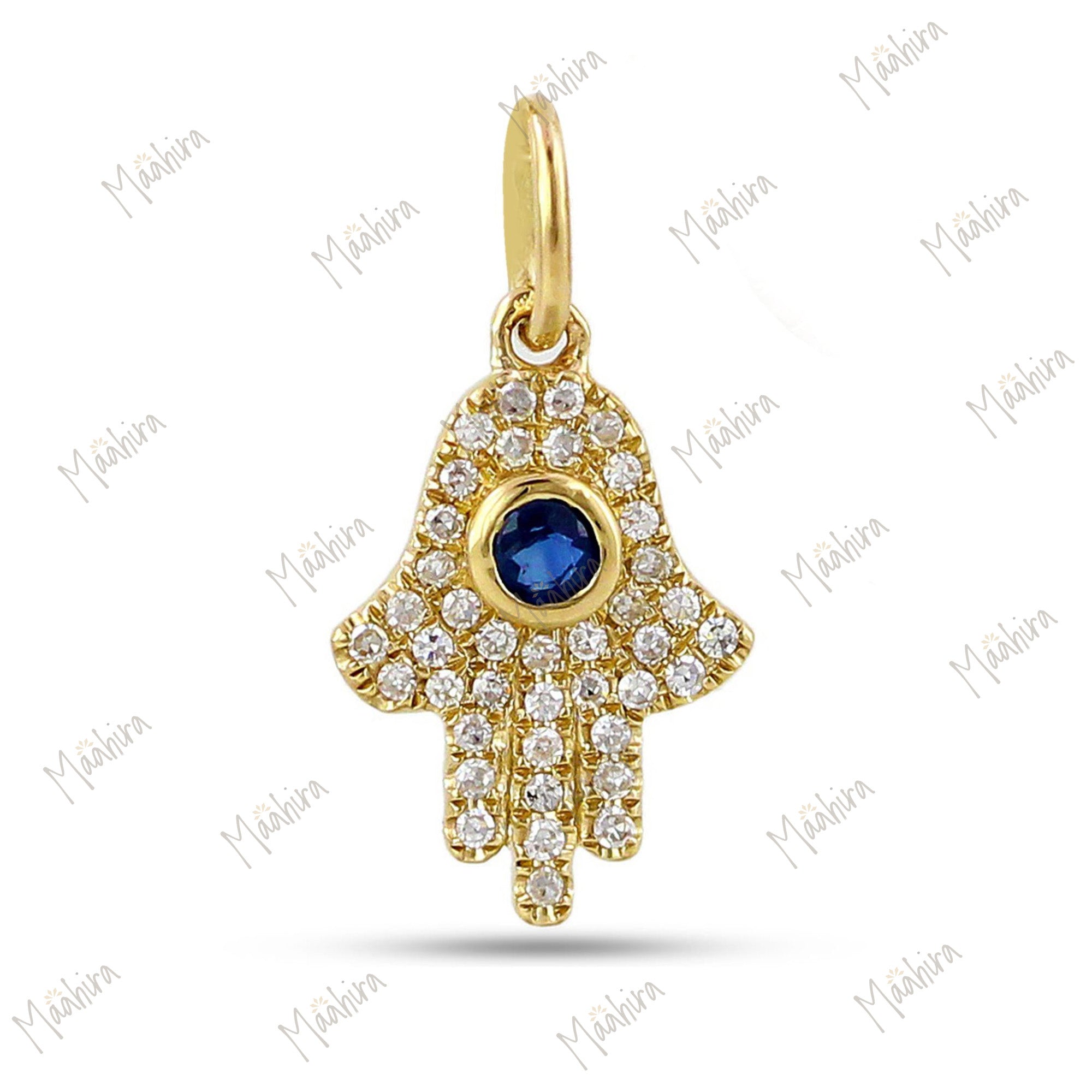 Diamond Hamsa charm