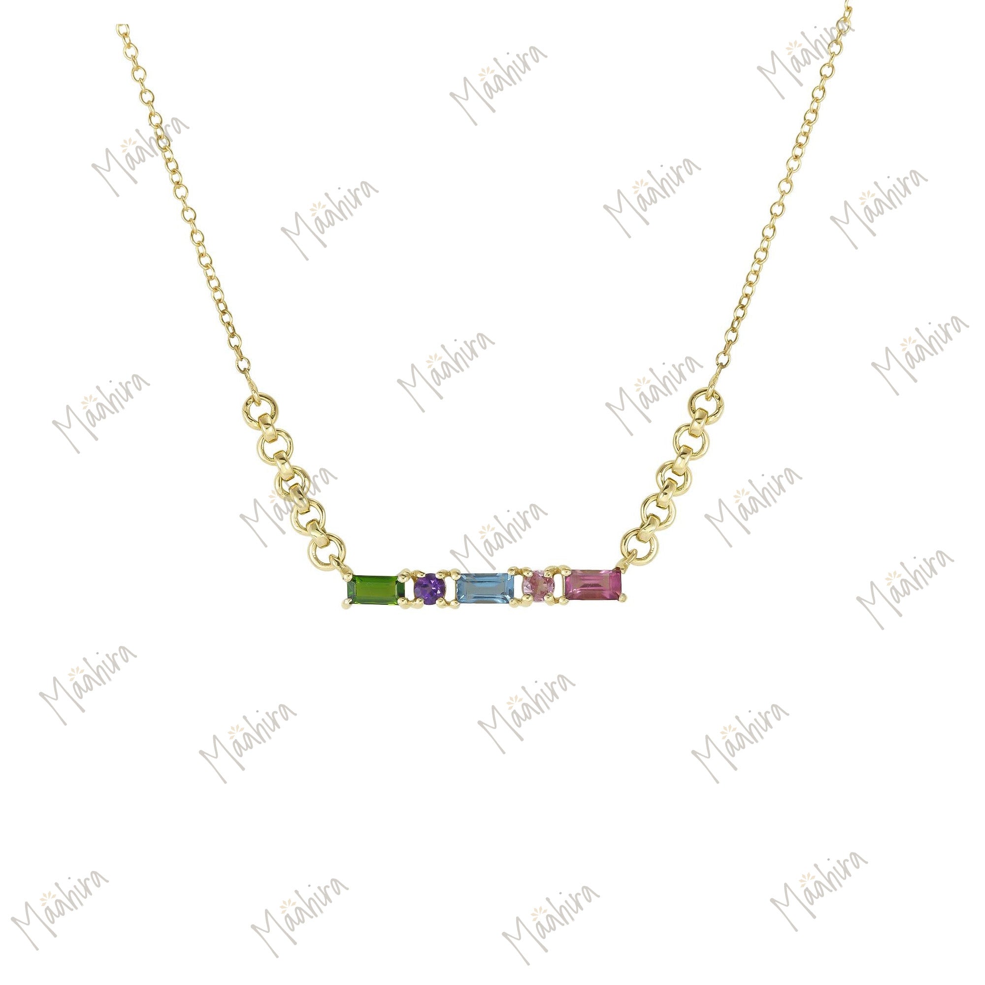 Polychromatic Gold Bar Neckpiece