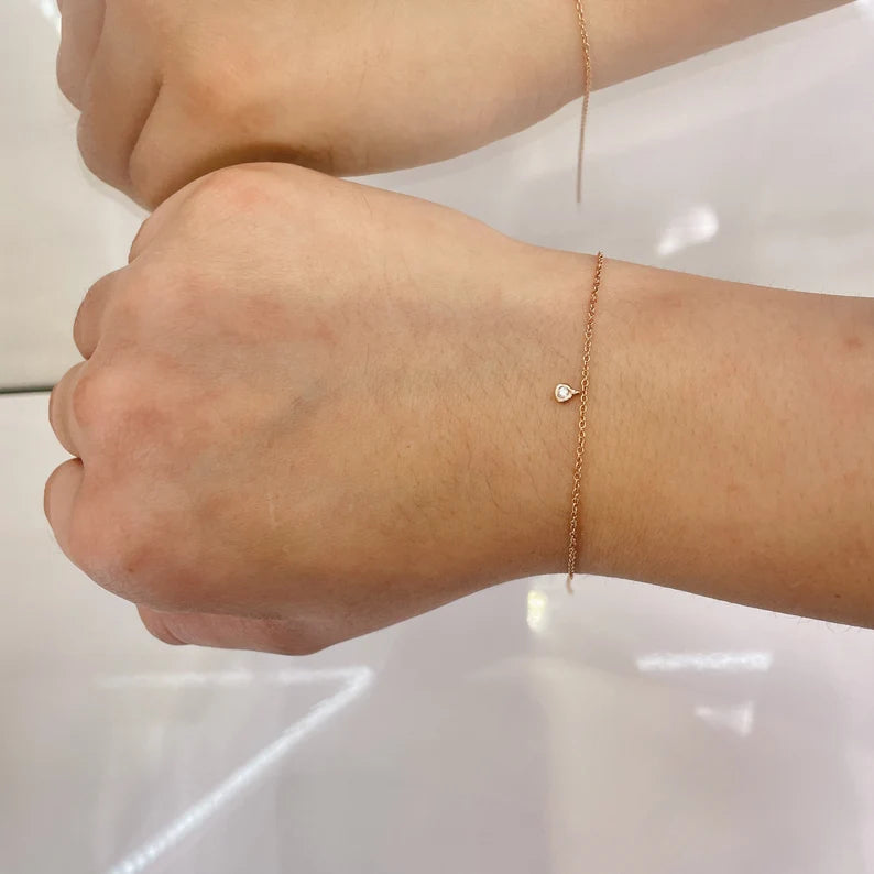 Diamond Bezel charm size shown
