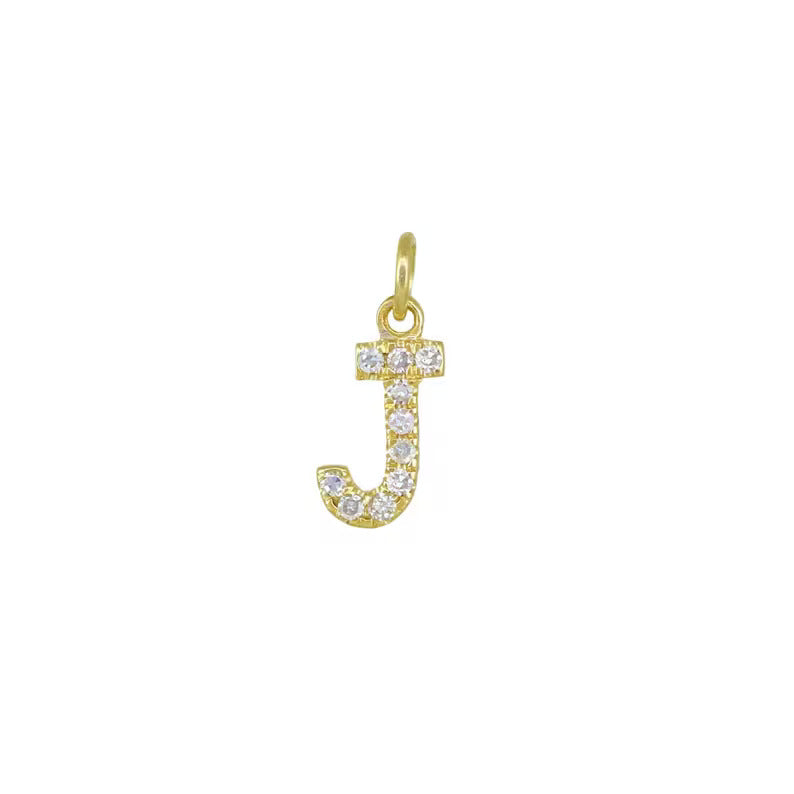 j charm diamond pendant