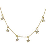 Diamond Star Pendant Chain Necklace