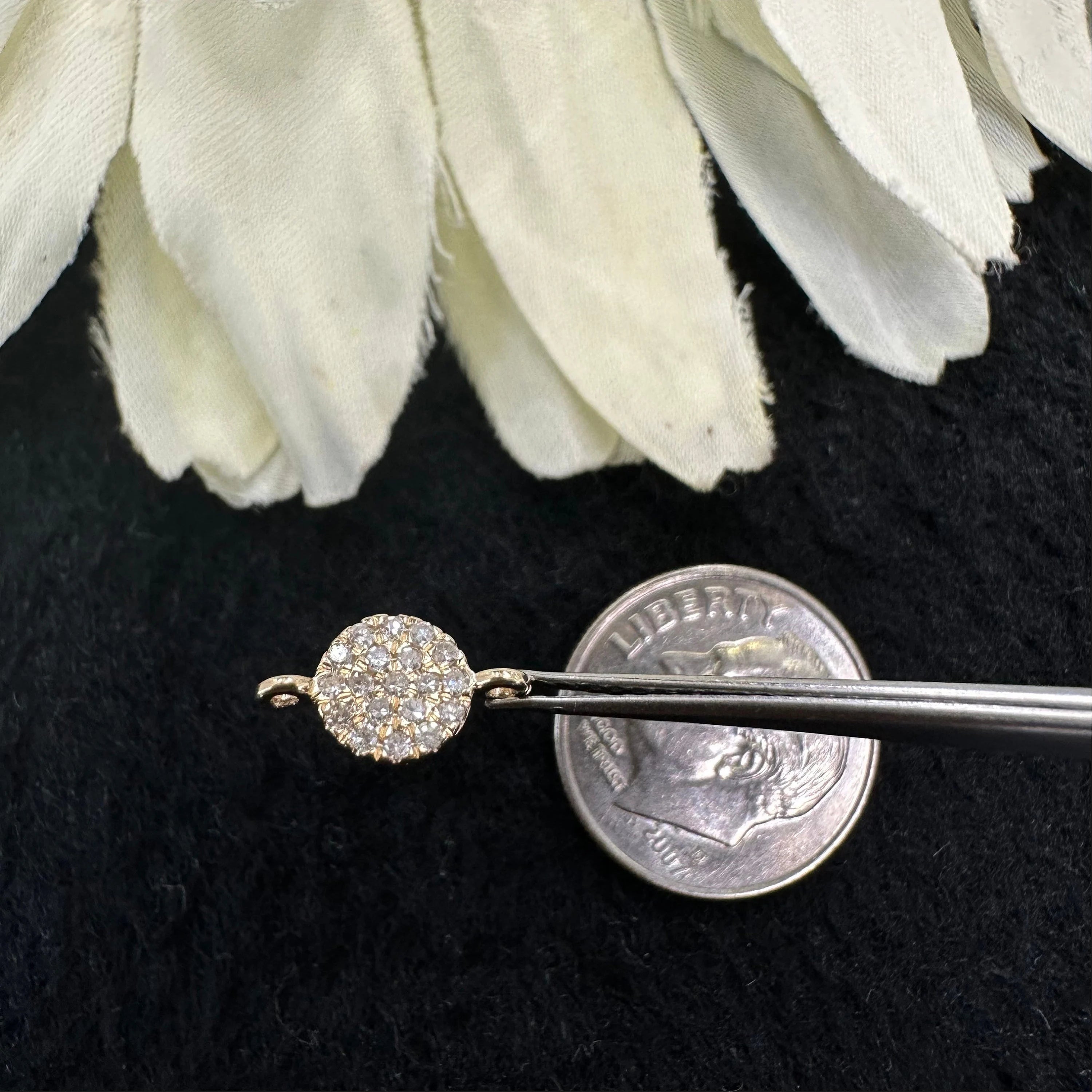 Diamond Disc Charm Connector 6mm