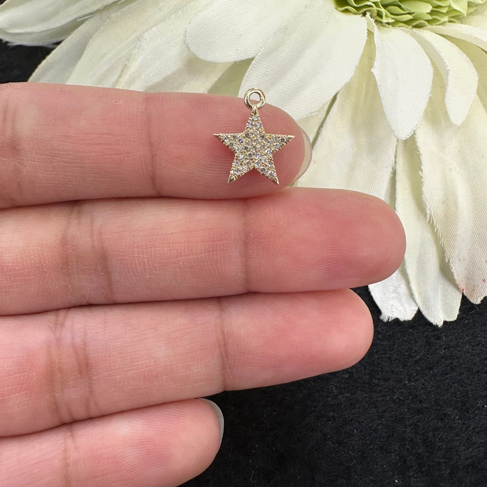 Diamond Star Charm 10mm