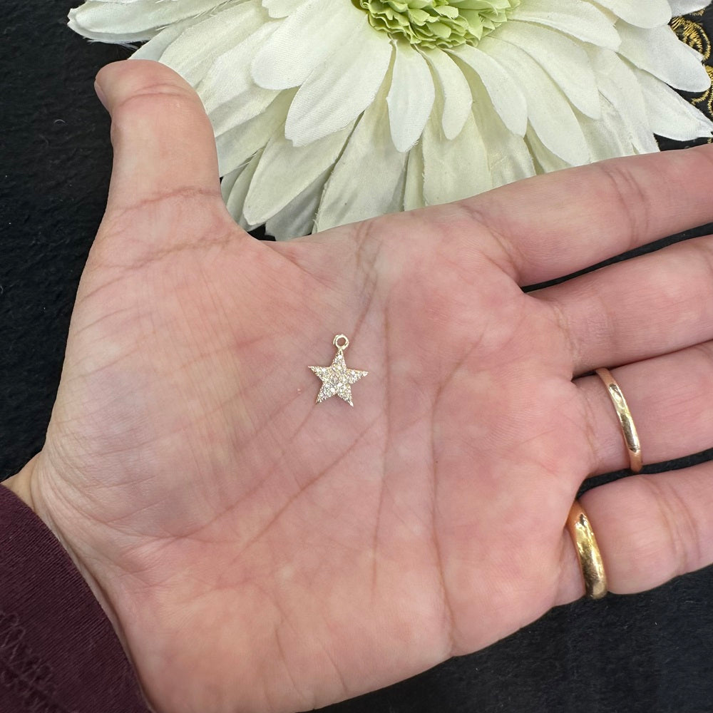 Diamond Star Charm 10mm