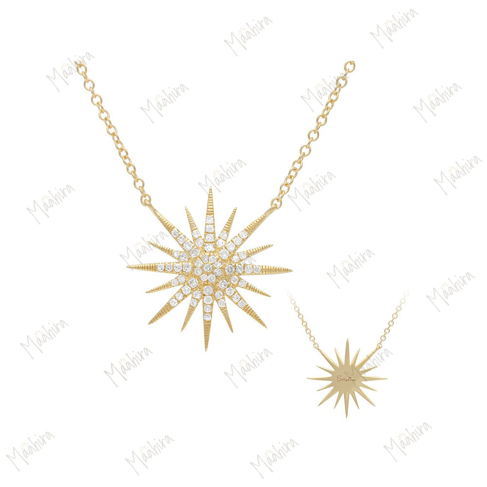 Diamond Sunburst Necklace