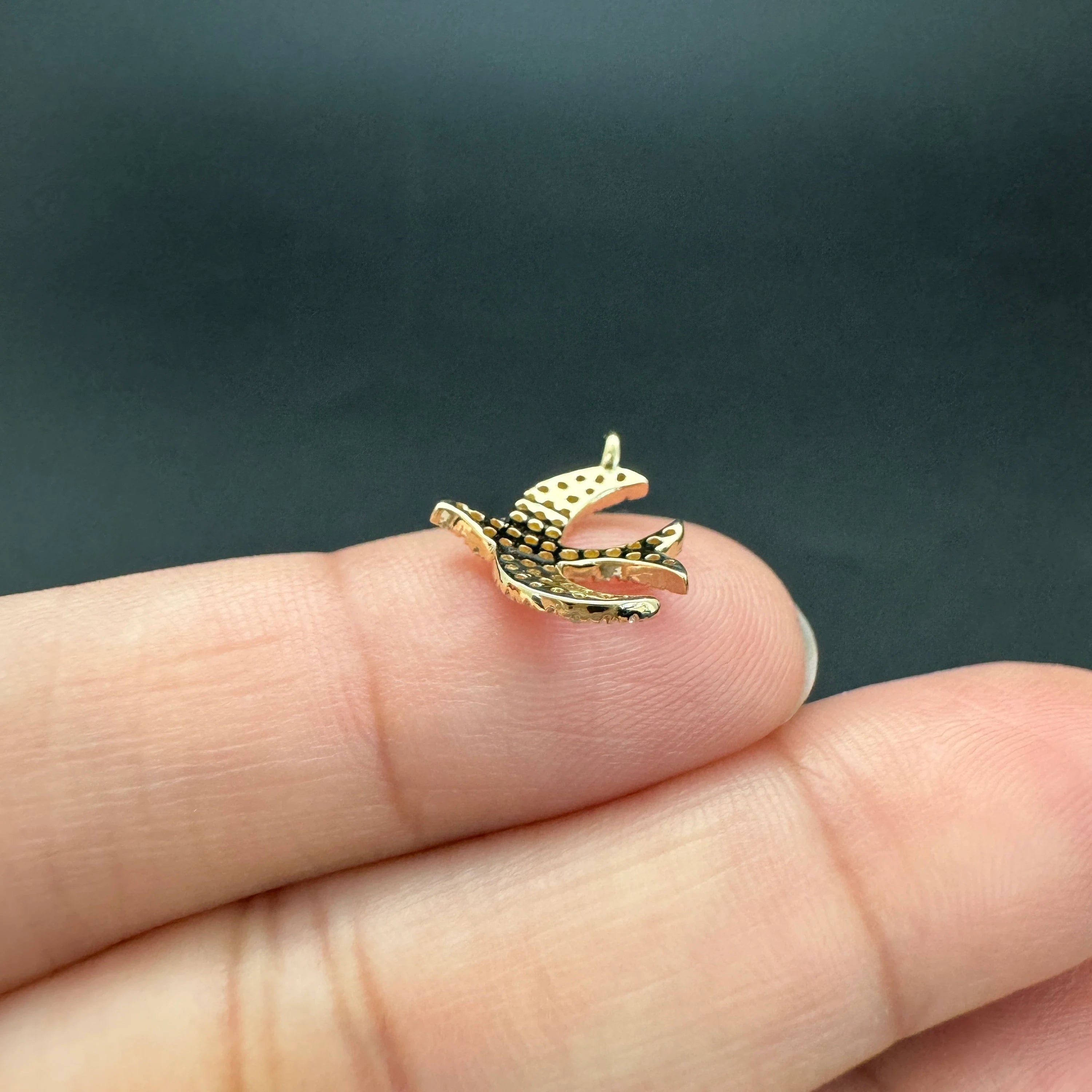 Diamond bird charm