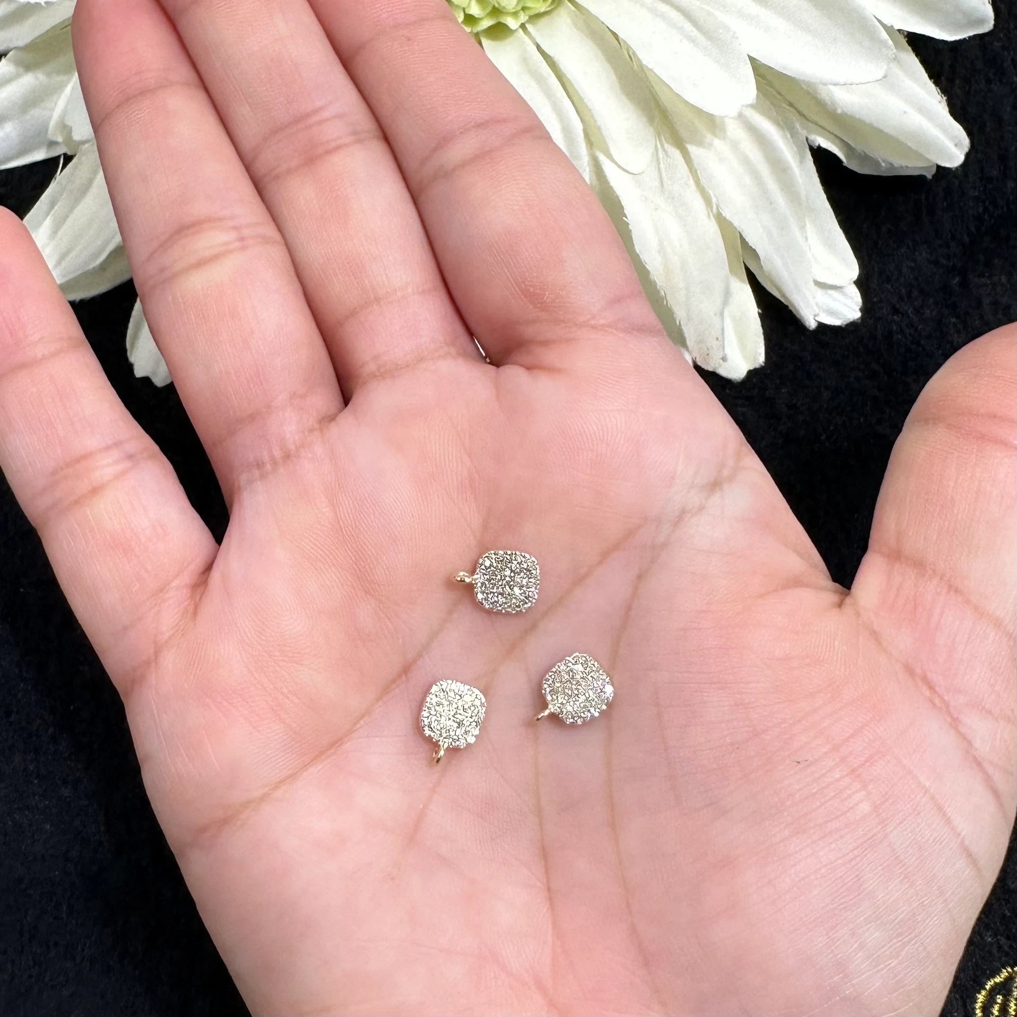 Square diamond disc pendant