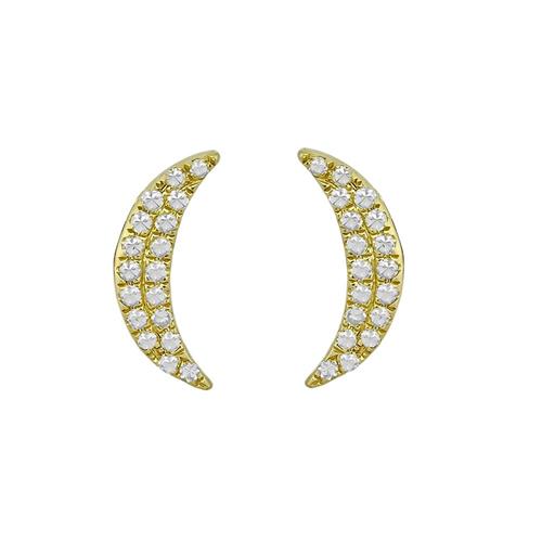 Everlasting Crescent Moon Stud