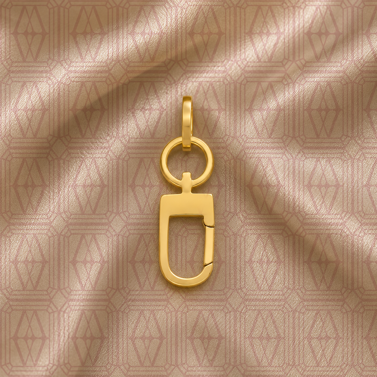 Solid Gold Clicker Charm Enhancer Spring Lock