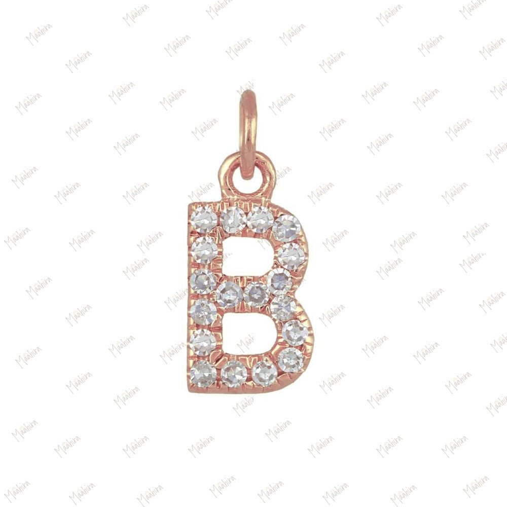 Diamond Charm Letter "A" 5.40x6.50mm