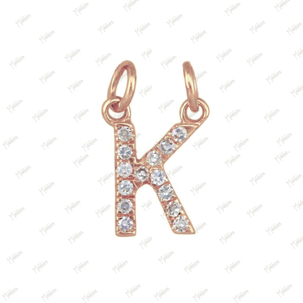 Diamond Charm Letter "A" 5.40x6.50mm