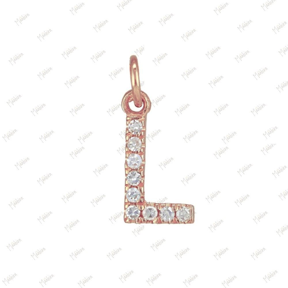 Diamond Charm Letter "A" 5.40x6.50mm