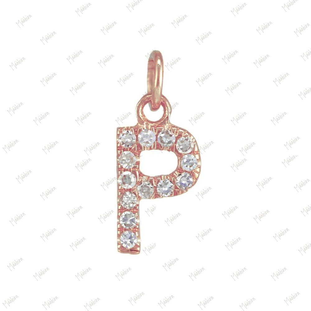 Diamond Charm Letter "A" 5.40x6.50mm