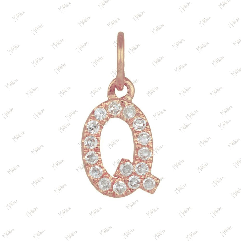 Diamond Charm Letter "A" 5.40x6.50mm