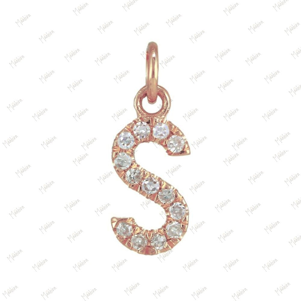 Diamond Charm Letter "A" 5.40x6.50mm