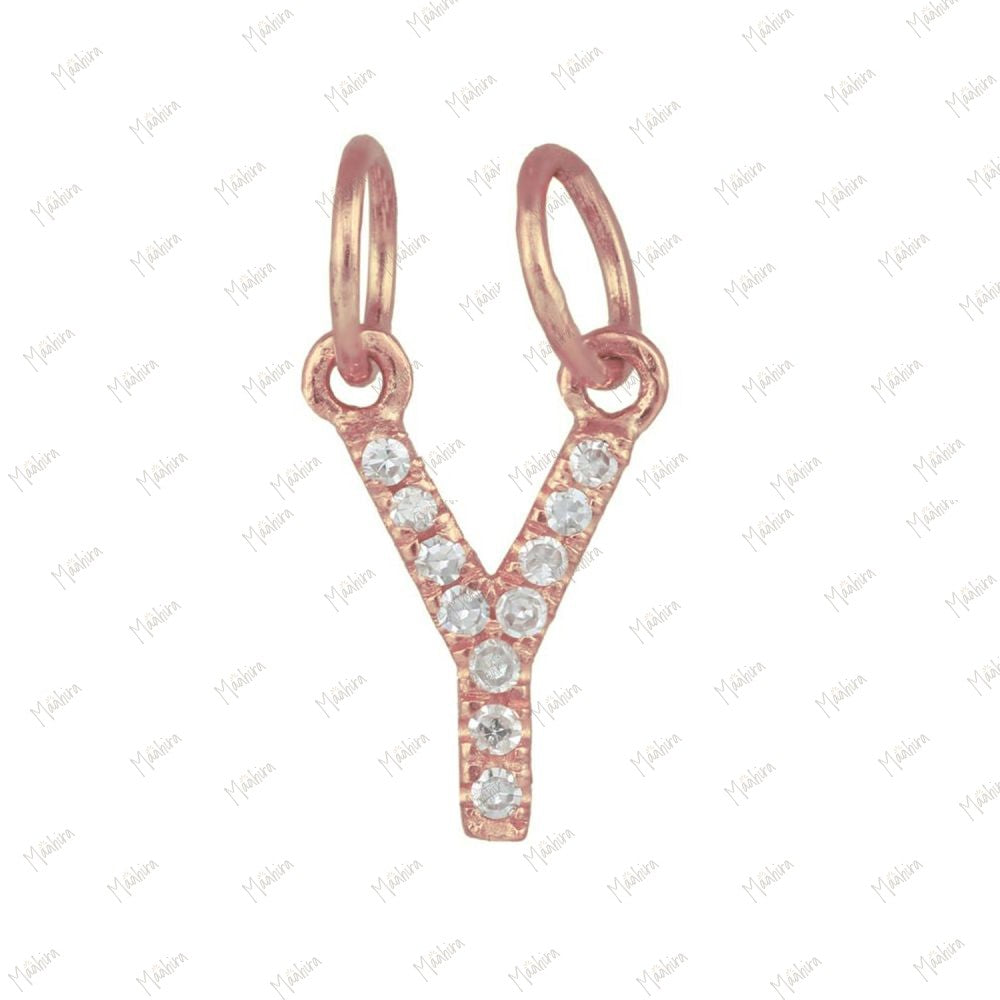 Diamond Charm Letter "A" 5.40x6.50mm