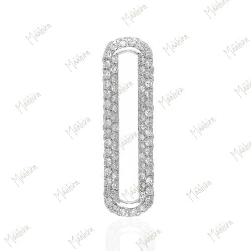 Diamond Rectangle Charm Enhancer 6.5x25mm