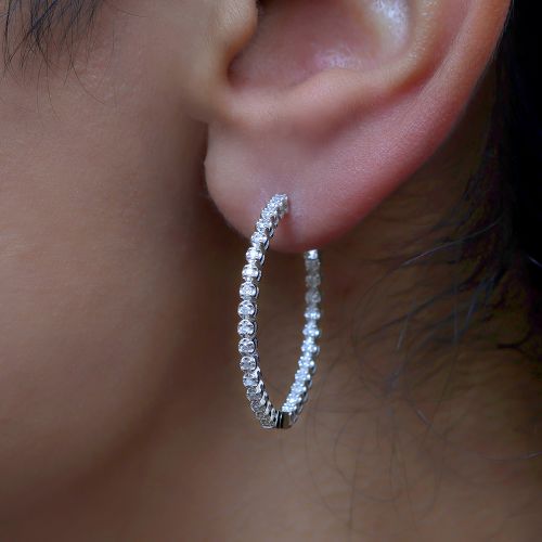 Diamond Hoop Earring