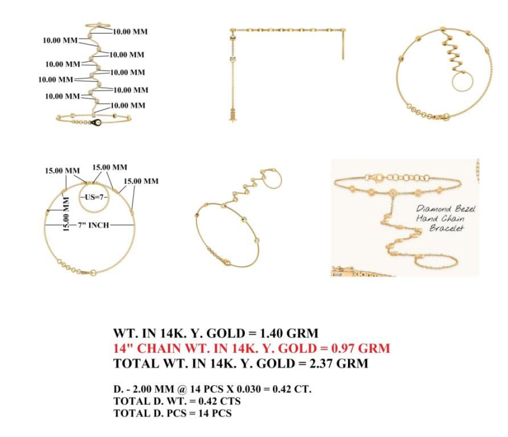 Minimalist Diamond Ring Bracelet set