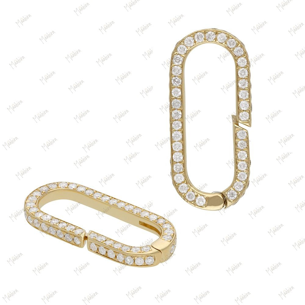 Diamond Rounded Rectangle Clicker Charm Enhancer 10x24mm