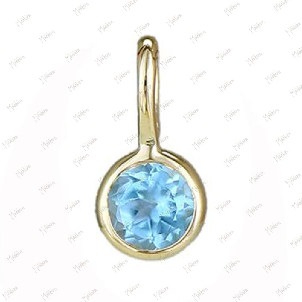 Peridot Birthstone Bezel Charm August 4mm