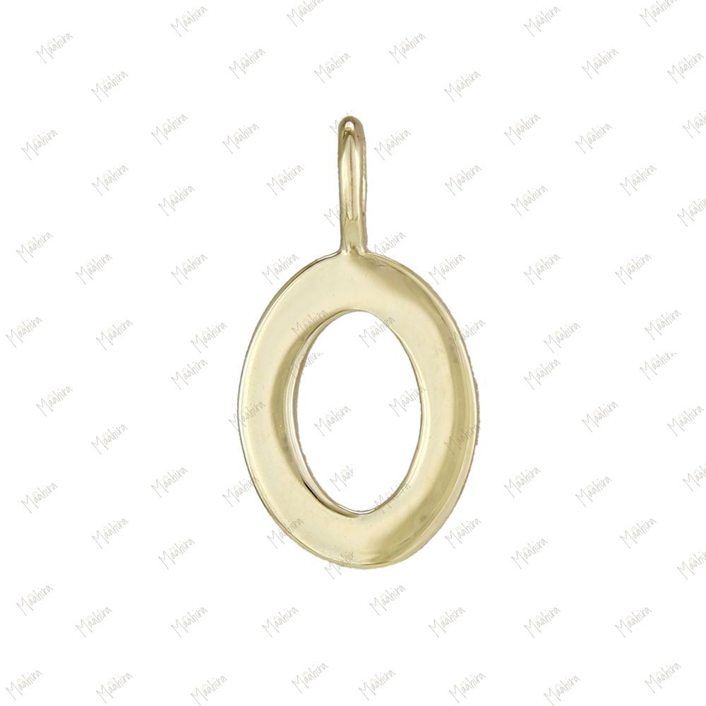 Solid Gold Charm Letter D 8mm (JR 3mm)