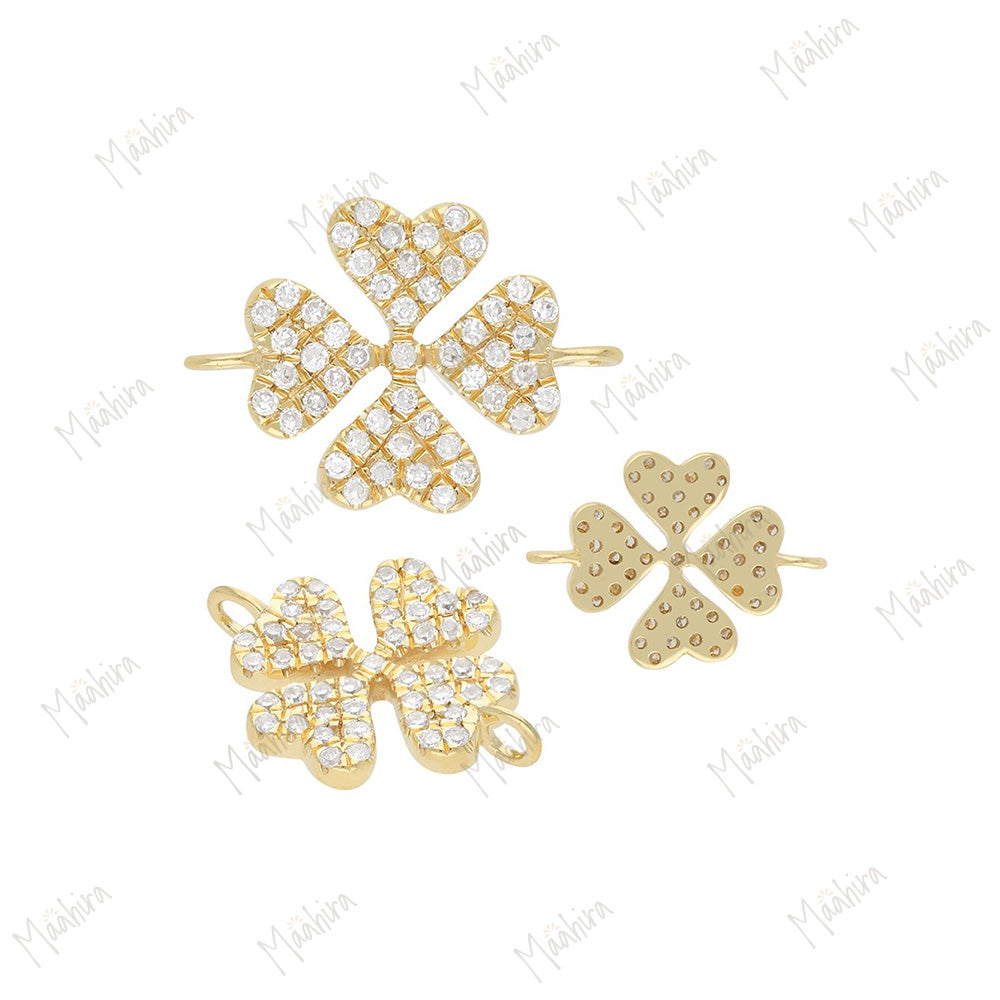 Diamond Clover Connector 9.50x10.50mm