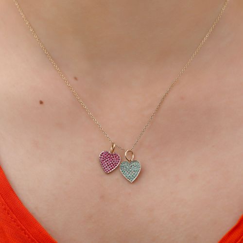 Emerald Heart Charm 11x11.50mm