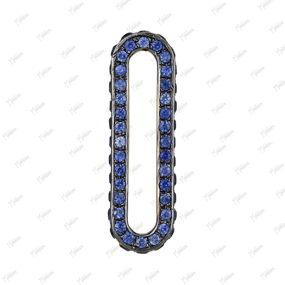 Blue Sapphire Loose Chain Links 6.5x25mm
