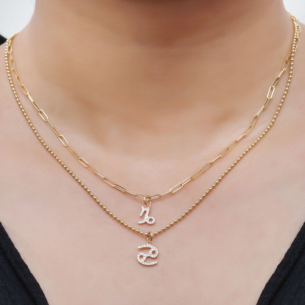 Diamond Aries Zodiac Charm 9mm
