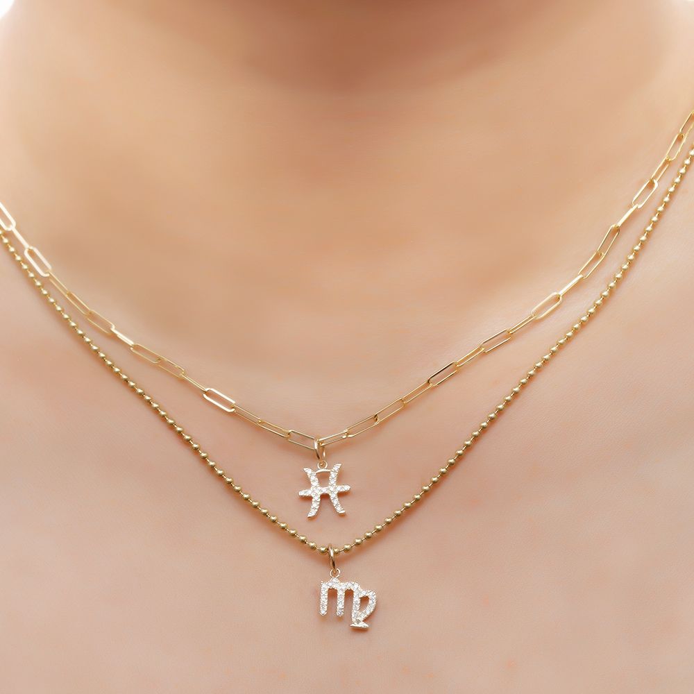 Diamond Aries Zodiac Charm 9mm