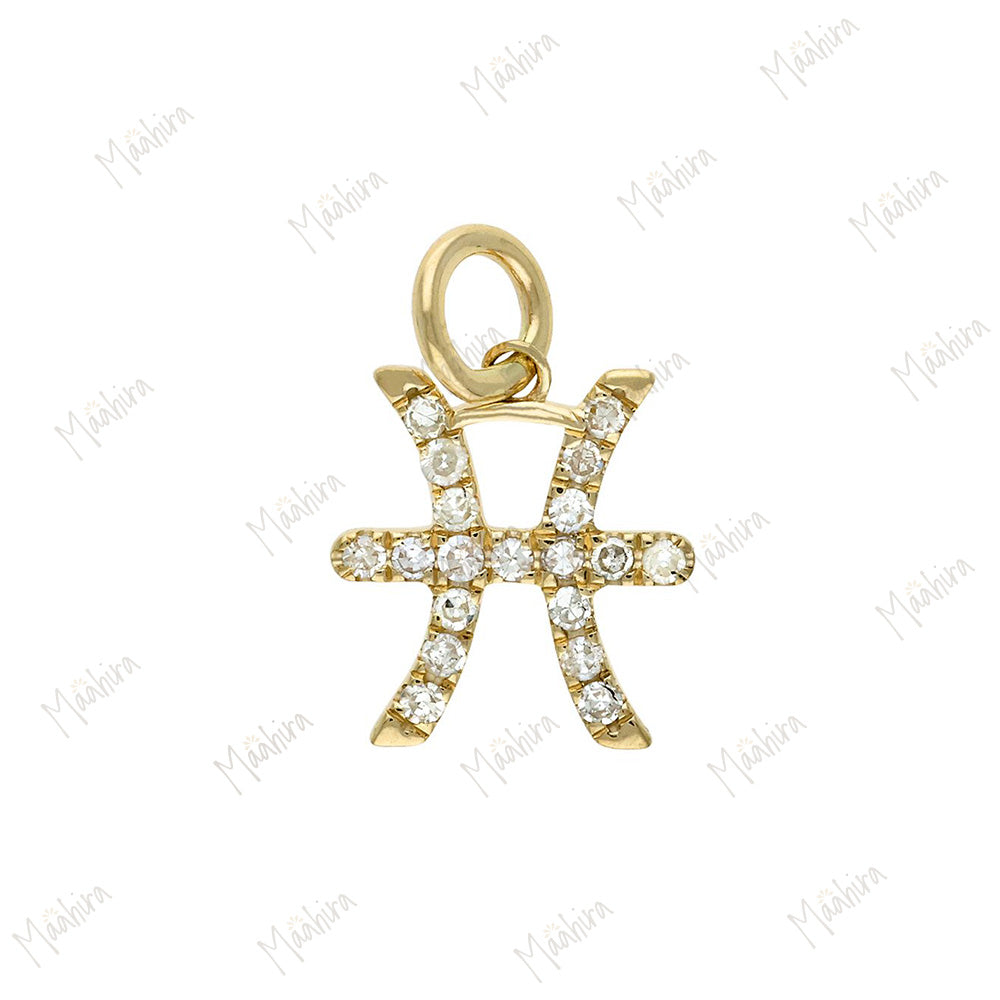 Diamond Aries Zodiac Charm 9mm
