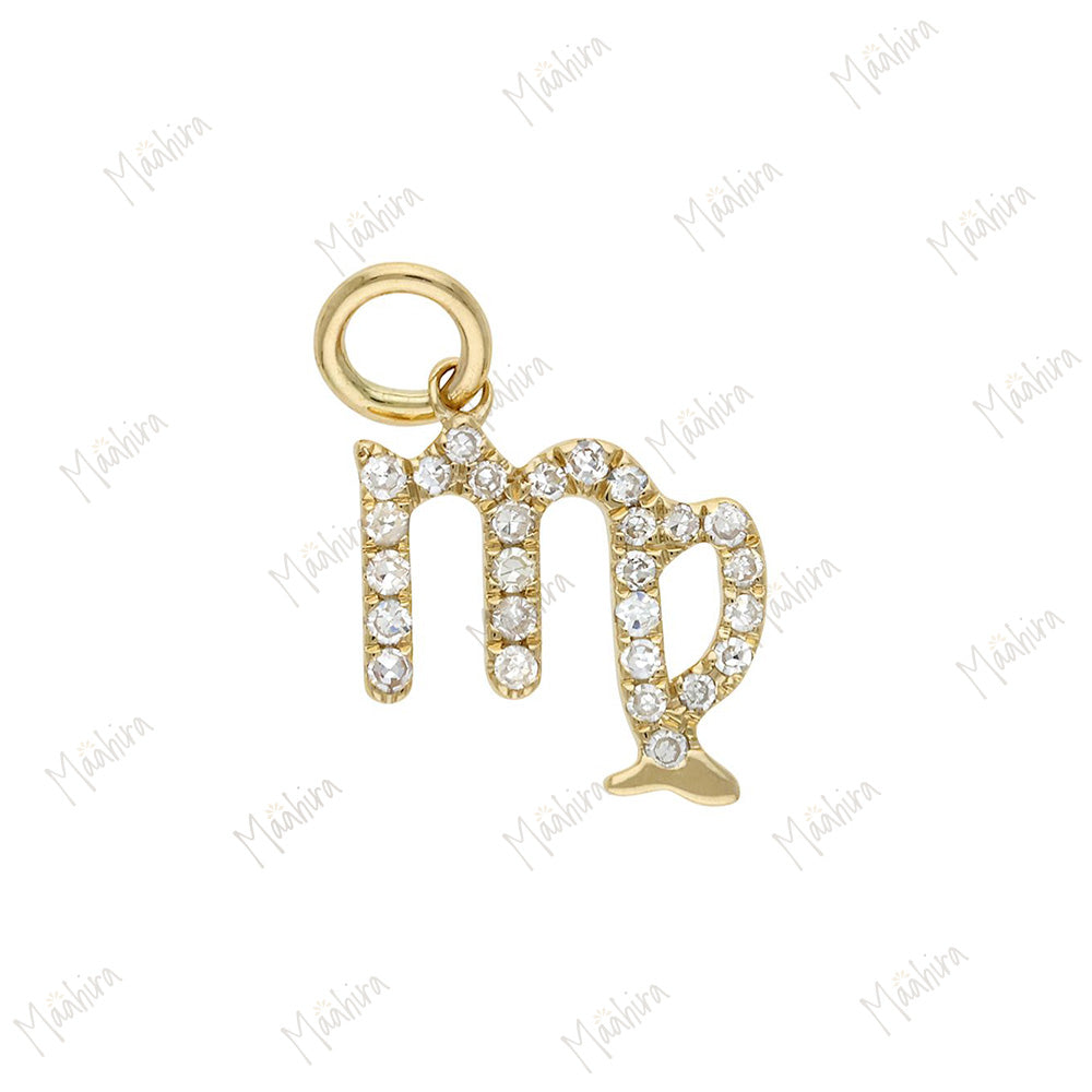 Diamond Aries Zodiac Charm 9mm