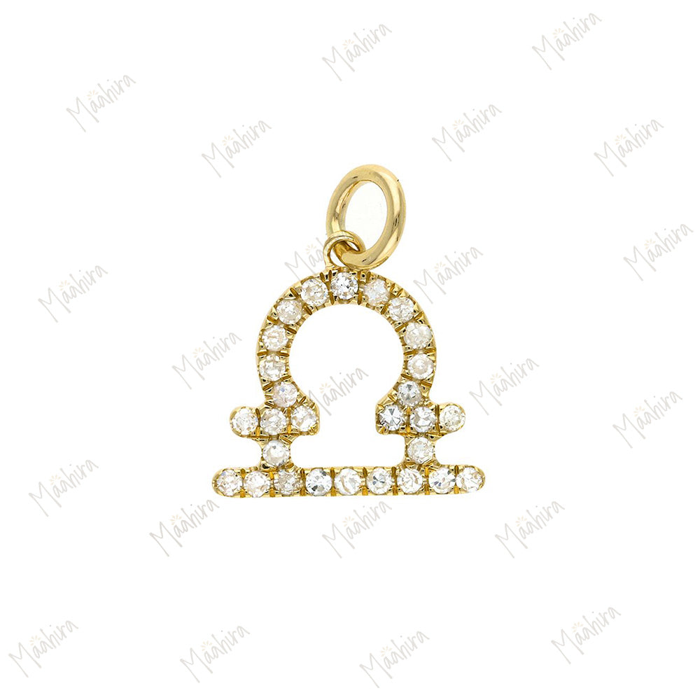 Diamond Aries Zodiac Charm 9mm