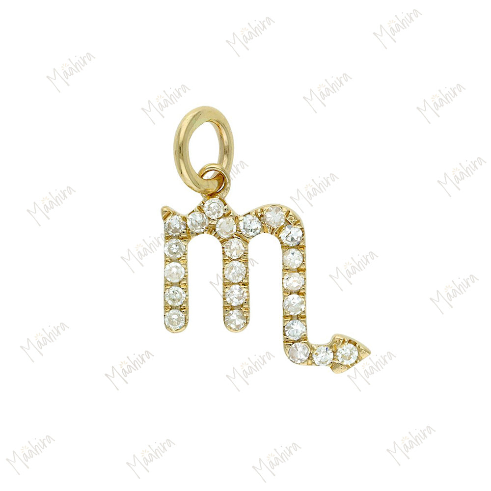 Diamond Aries Zodiac Charm 9mm