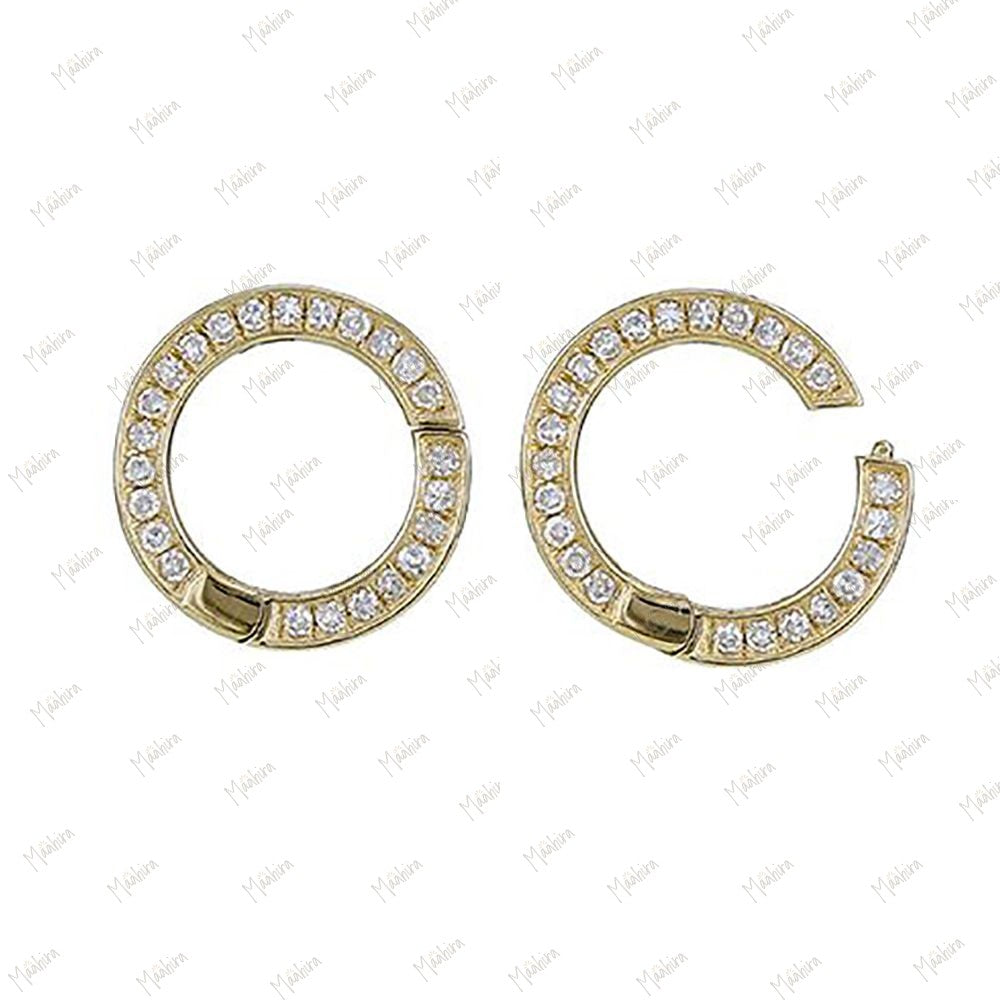 Two Sided Diamond Round Clicker Charm Enhancer 13mm