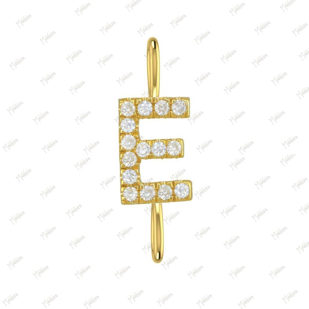 Diamond Letter Charm A 8mm Two Loop (JR 3mm)