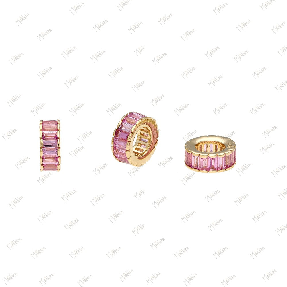 Pink Sapphire Roundel/Rondelle Beads 4x9mm