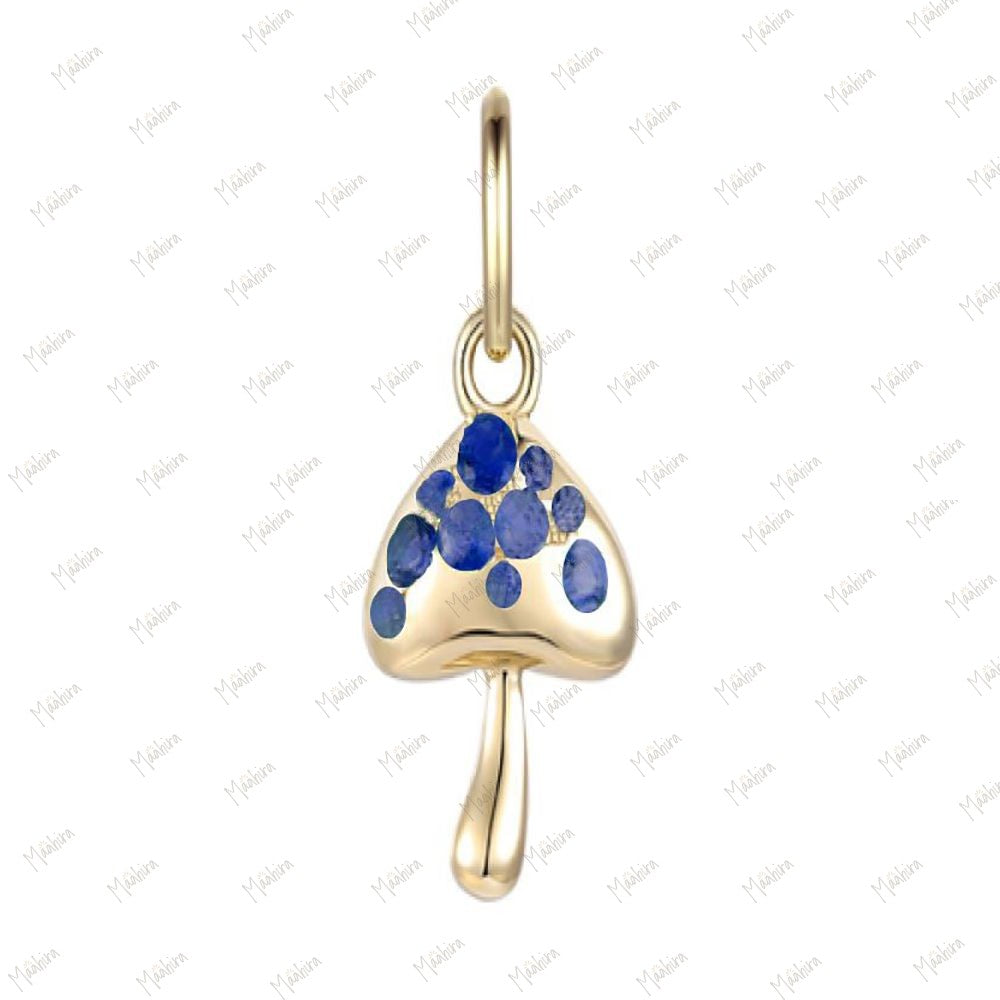 Diamond Mushroom Charm 10.3x7.75mm